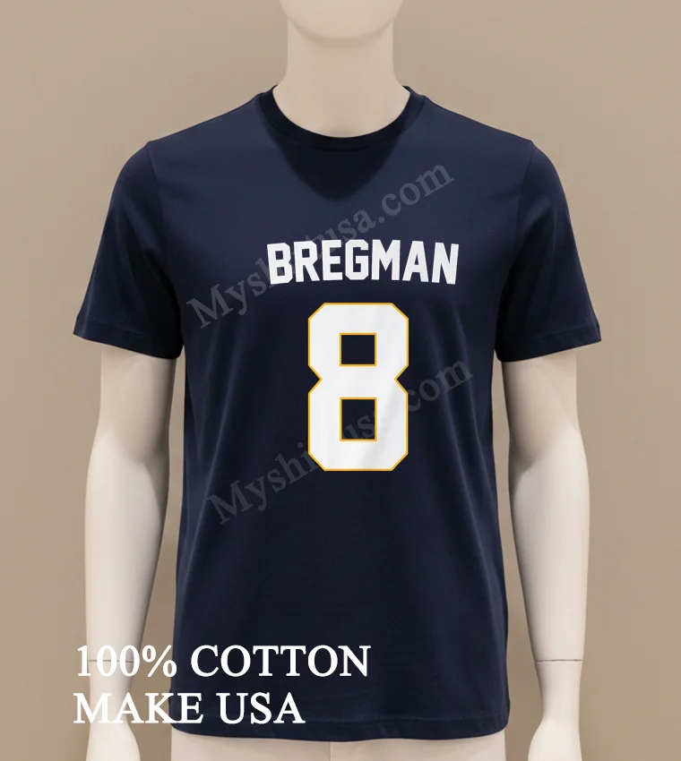 Bregman 8 Baseball Player Name And Number Custom Shirt Navy Shirt
