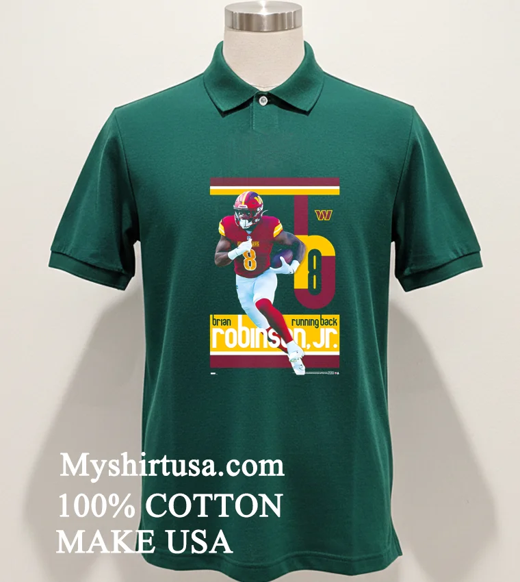 Brian Robinson Jr Superstar Washington Commanders Official Nfl Football Wall Poster Shirt - green-shirt Brian Robinson Jr Superstar Washington Commanders Official Nfl Football Wall Poster Shirt Green Shirt