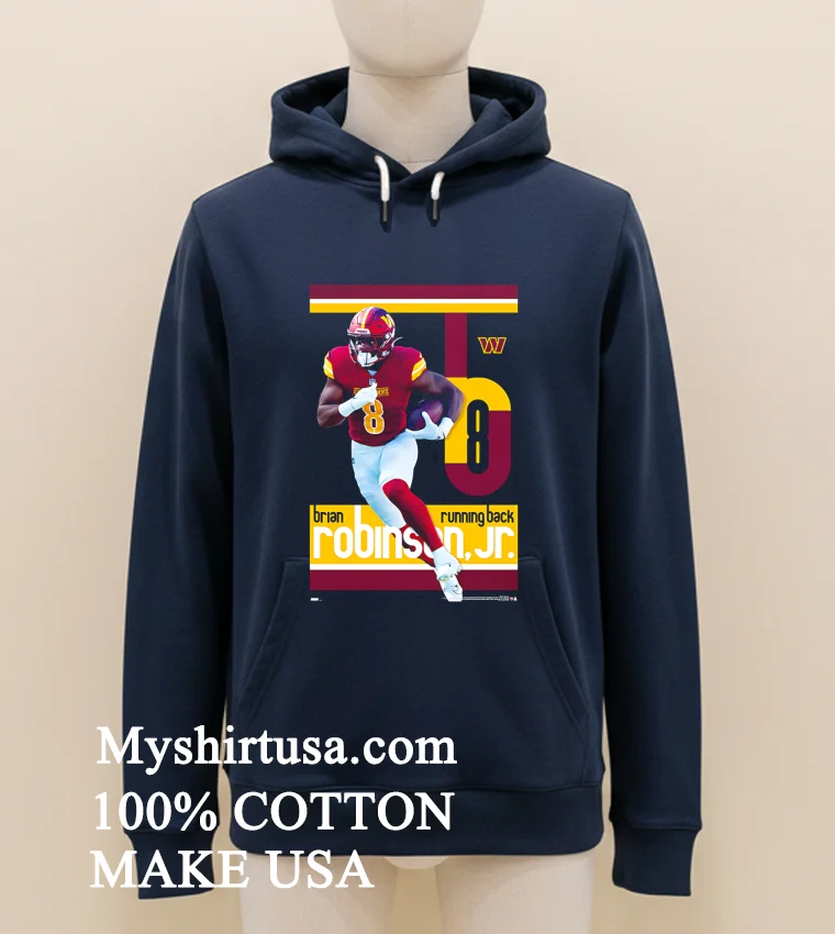 Brian Robinson Jr Superstar Washington Commanders Official Nfl Football Wall Poster Shirt Navy Shirt 1