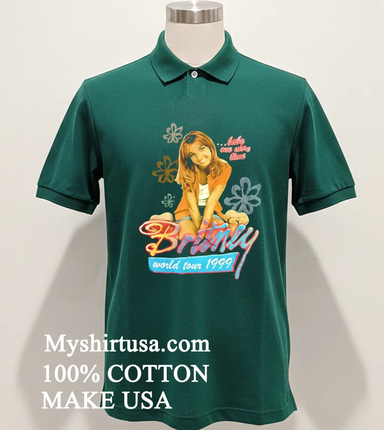 Britney Spears Baby One More Time Tour 1999 Shirt Green Shirt