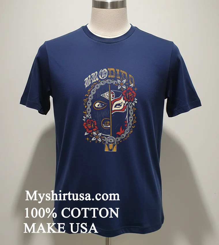 Brody King And Bandido Mask new t-shirt - navy-shirt Brody King And Bandido Mask Shirt Navy Shirt