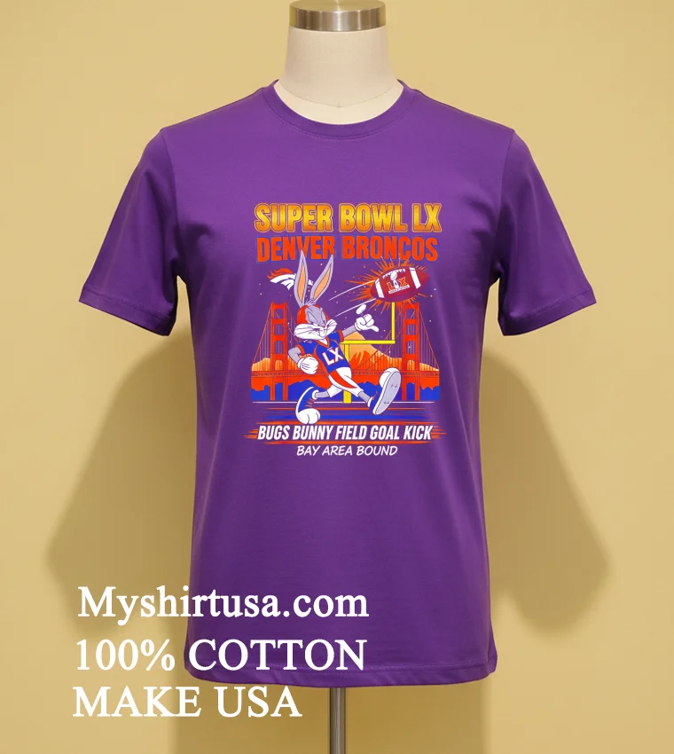 Broncos Super Bowl Lx X Bugs Bunny Cartoon Shirt - purple-shirt Broncos Super Bowl Lx X Bugs Bunny Cartoon Shirt Purple Shirt