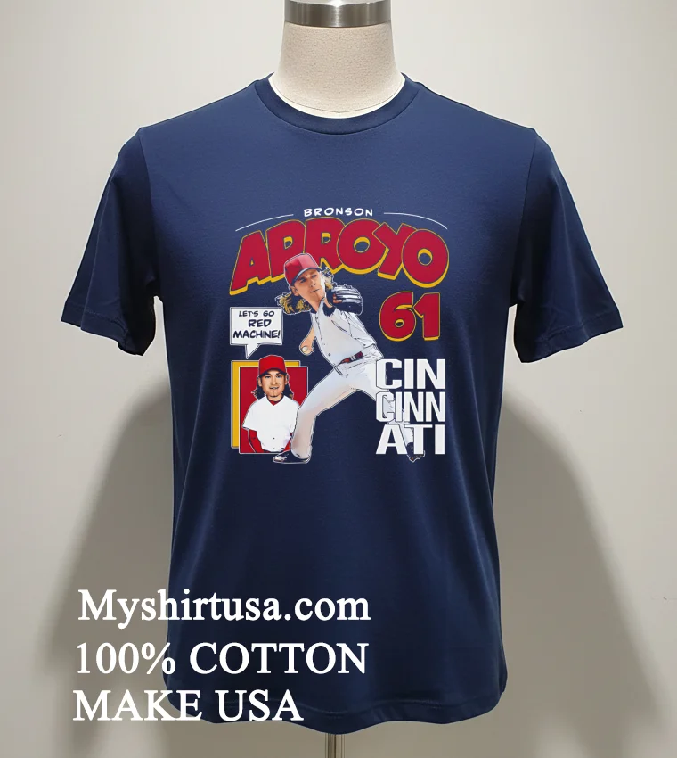 Bronson Arroyo Cincinnati Comic 61 new t-shirt - navy-shirt Bronson Arroyo Cincinnati Comic 61 Shirt Navy Shirt