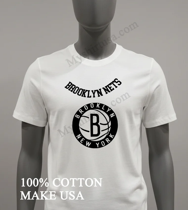 Brooklyn Nets Logo Arc Shirt White T Shirt 2
