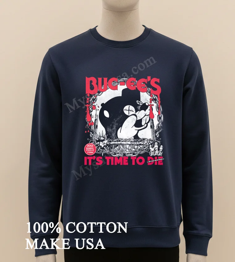 Buc Ees Its Time To Die Horror Parody Mascot Shirt Long Sleve Shirt