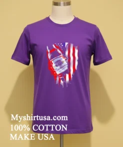 Budweiser Bottle King Of Beers American Flag Shirt