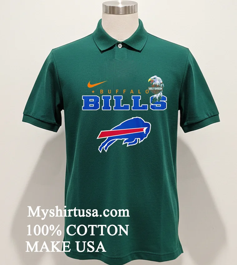 Buffalo Bills Eagle Harley Davidson Shirt Green Shirt