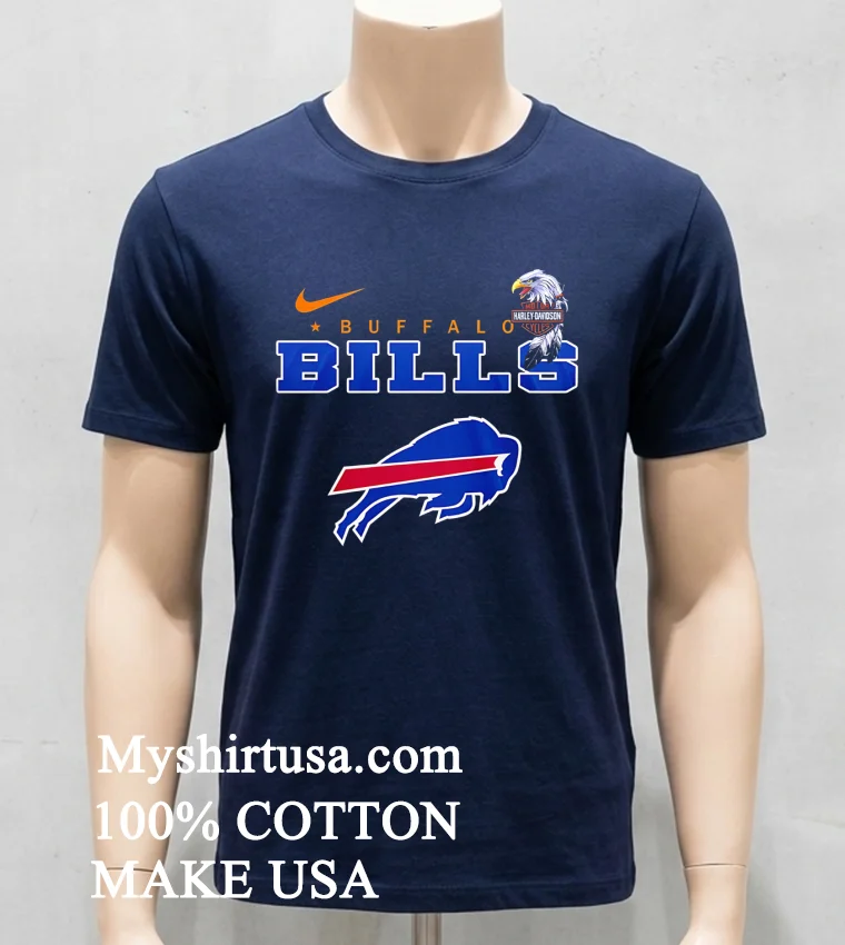 Buffalo Bills Eagle Harley Davidson Shirt - navy-shirt Buffalo Bills Eagle Harley Davidson Shirt Navy Shirt