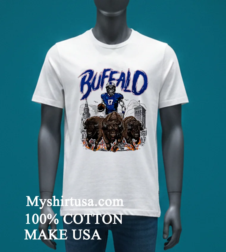 Buffalo Bills Football Skeleton Art Shirt White T Shirt 3