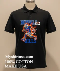 Buffalo Bills Men’s Football Skeleton 17 Player Burning Shirt