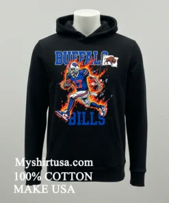 Buffalo Bills Men’s Football Skeleton 17 Player Burning Shirt