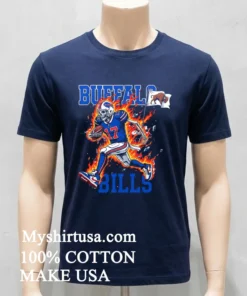 Buffalo Bills Men’s Football Skeleton 17 Player Burning Shirt