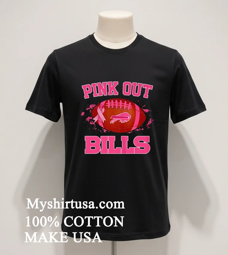 Buffalo Bills Pink Out Ball new t-shirt - balck-shirt Buffalo Bills Pink Out Ball Shirt Balck Shirt