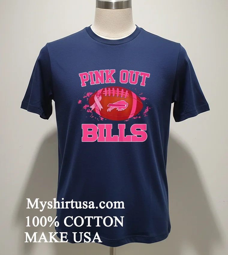 Buffalo Bills Pink Out Ball new t-shirt - navy-shirt Buffalo Bills Pink Out Ball Shirt Navy Shirt
