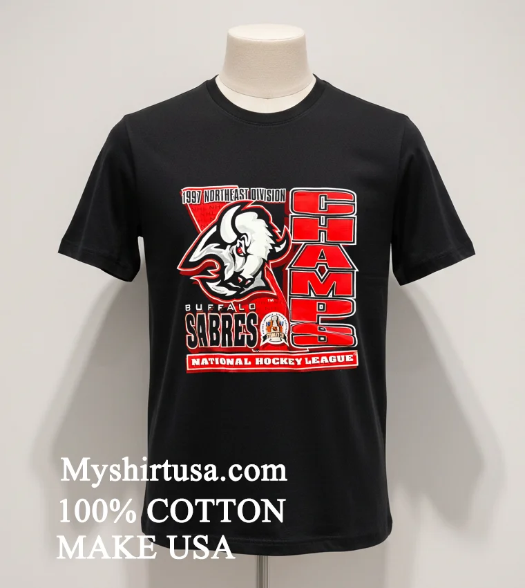 Buffalo Sabres Champs Northeast Division 1997 National Hockey League Shirt - balck-shirt Buffalo Sabres Champs Northeast Division 1997 National Hockey League Shirt Balck Shirt 1