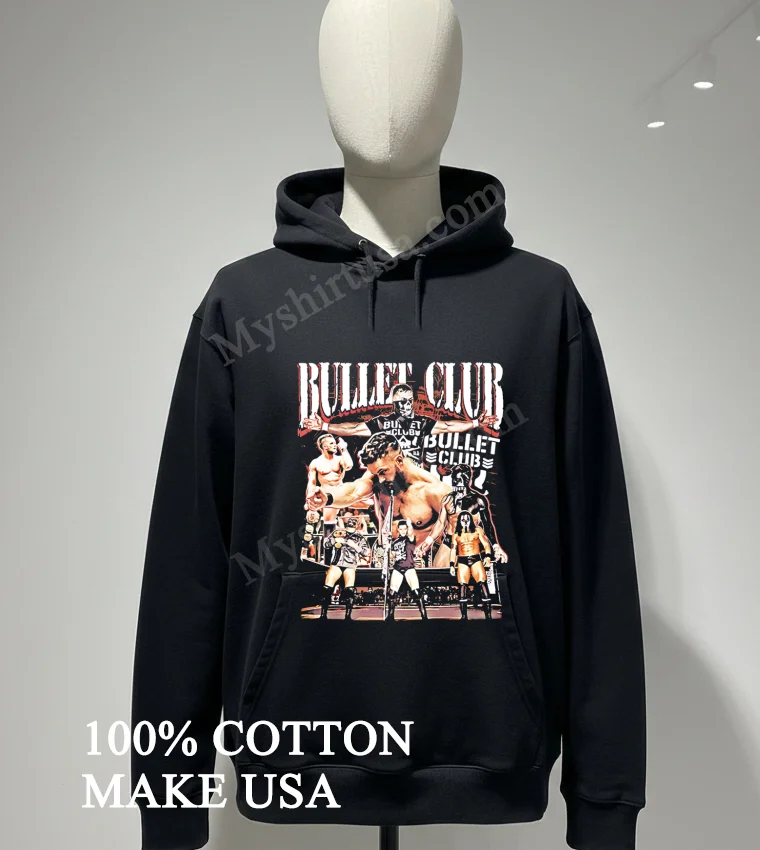 Bullet Club Wrestling Team Members Collage Logo Graphic Shirt Hoodie Shirt