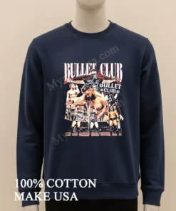 Bullet Club Wrestling Team Members Collage Logo Graphic funny america t-shirts