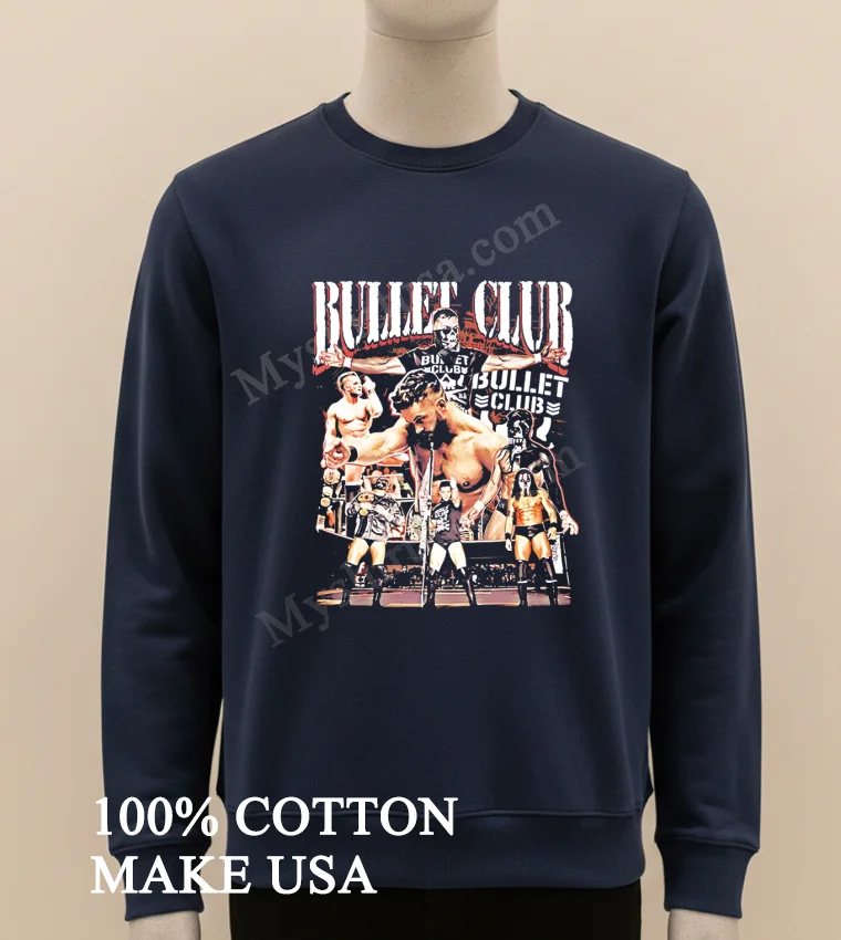 Bullet Club Wrestling Team Members Collage Logo Graphic funny america t-shirts - long sleve shirt Bullet Club Wrestling Team Members Collage Logo Graphic Shirt Long Sleve Shirt