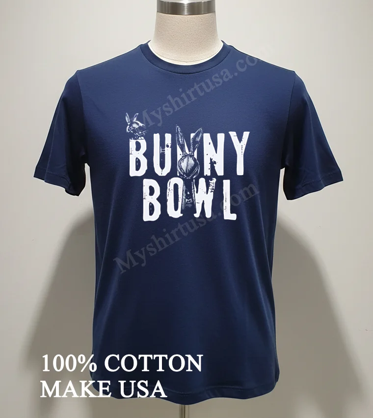 Bunny Bowl Lix Football Helmet Trophy Bad Bunny Logo Graphic Shirt Navy Shirt 2