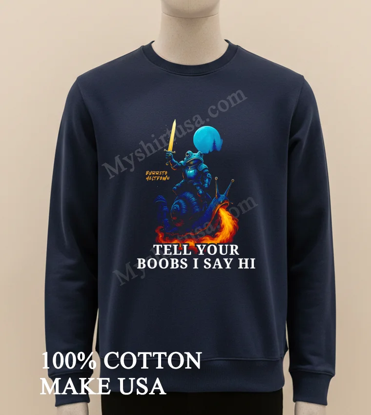 Burrito Meltdown Frog Knight Riding Fire Breathing Snail Shirt Long Sleve Shirt