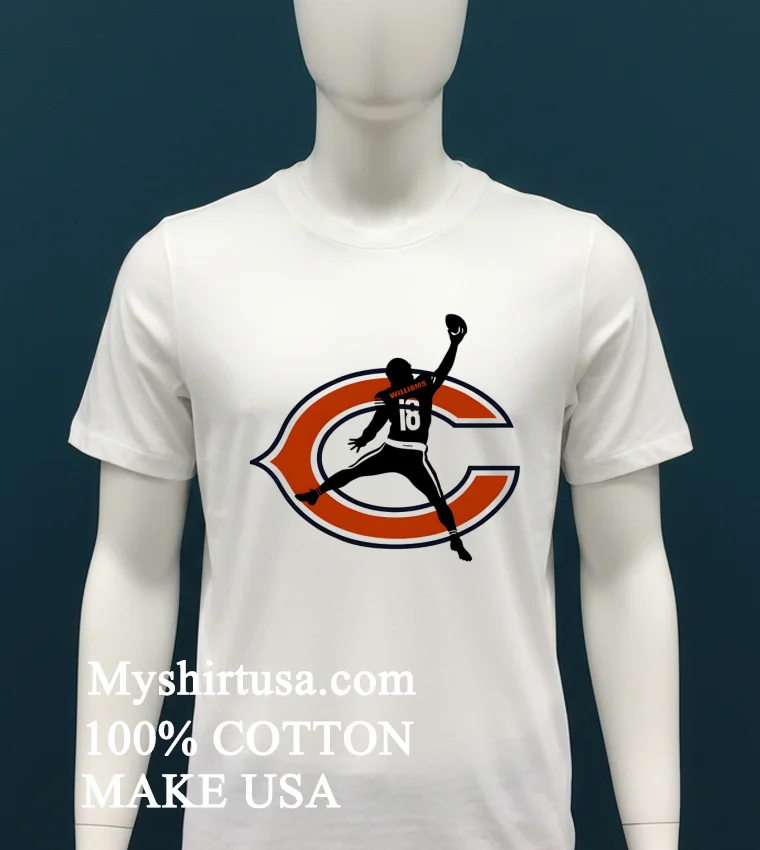 Caleb Williams Chicago Bears Logo Shirt White T Shirt 1