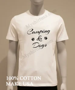 Camping And Dogs funny america t-shirts