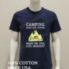 Camping Dogs And Coffee Make Me Feel Less Murdery Shirt Navy Shirt 1
