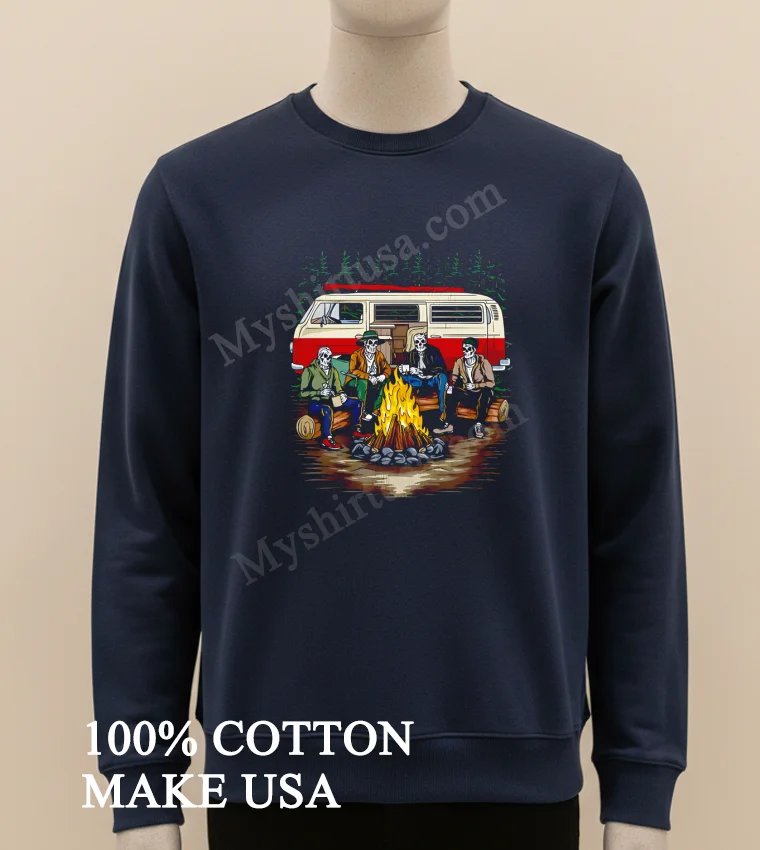 Camping Is In Tents Skeletons Shirt Long Sleve Shirt