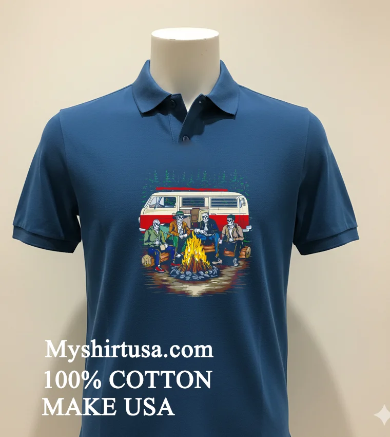 Camping Is In Tents Skeletons new t-shirt - navy-shirt Camping Is In Tents Skeletons Shirt Navy Shirt 1