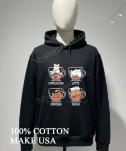 Cappuccino Latte Espresso Mocha Cute Coffee Cats funny america t-shirts