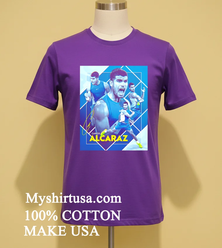 Carlos Alcaraz World No. 1 In Singles Signature Shirt - purple-shirt Carlos Alcaraz World No 1 In Singles Signature Shirt Purple Shirt