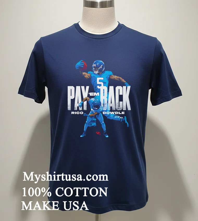 Carolina Panthers Rico Dowdle Pay Em Back Shirt Navy Shirt