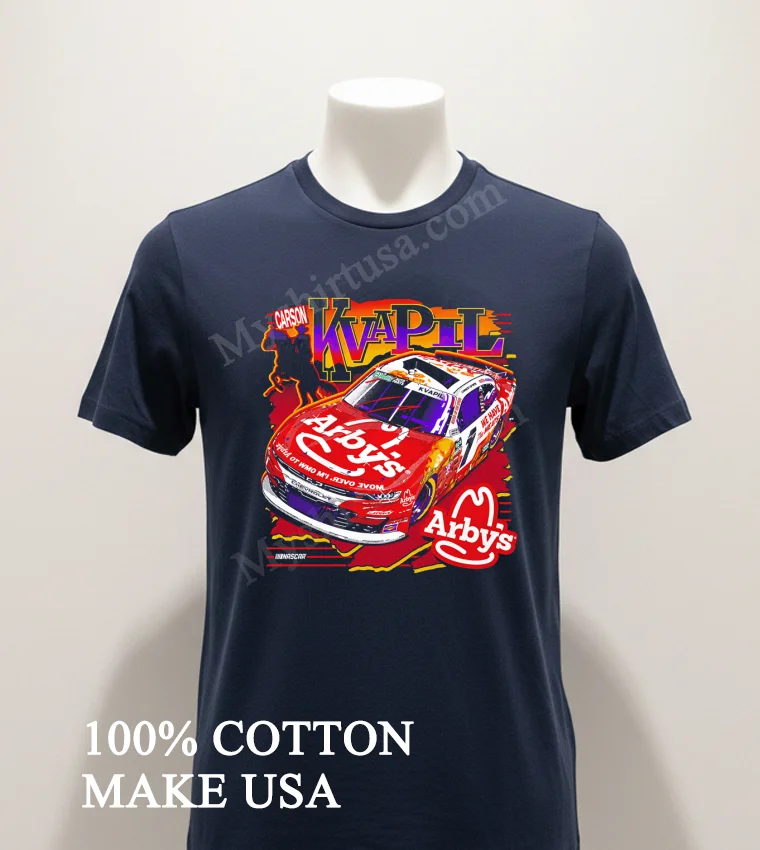 Carson Kvapil Arbys Nascar Chevrolet Racing Horse Silhouette Shirt Navy Shirt 1