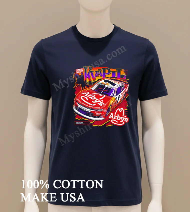 Carson Kvapil Arby S Nascar Chevrolet Racing Horse Silhouette funny america t-shirts - navy-shirt Carson Kvapil Arbys Nascar Chevrolet Racing Horse Silhouette Shirt Navy Shirt
