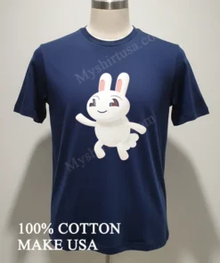 Cartoon Rabbit Waving Happy Bunny funny america t-shirts