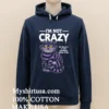Cat Purple Im Not Crazy My Reality Is Different From Yours Shirt Navy Shirt 1