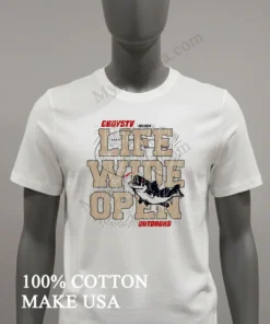 Cboys Tv Est 2016 Life Wide Open Outdoors Bass Fishing funny america t-shirts