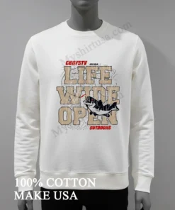 Cboys Tv Est 2016 Life Wide Open Outdoors Bass Fishing funny america t-shirts