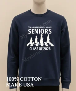Cca And Warren High School Seniors Class Of 2026 Abbey Road Walking Silhouette funny america t-shirts