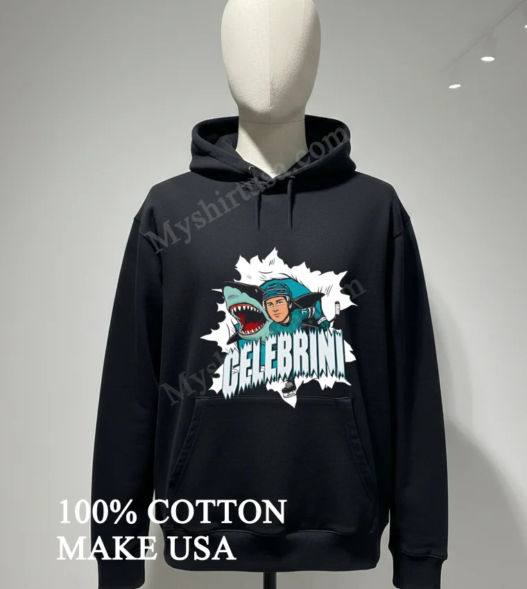 Celebrini San Jose Sharks Hockey Player Mascot Graphic Shirt Hoodie Shirt
