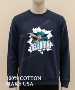 Celebrini San Jose Sharks Hockey Player Mascot Graphic funny america t-shirts