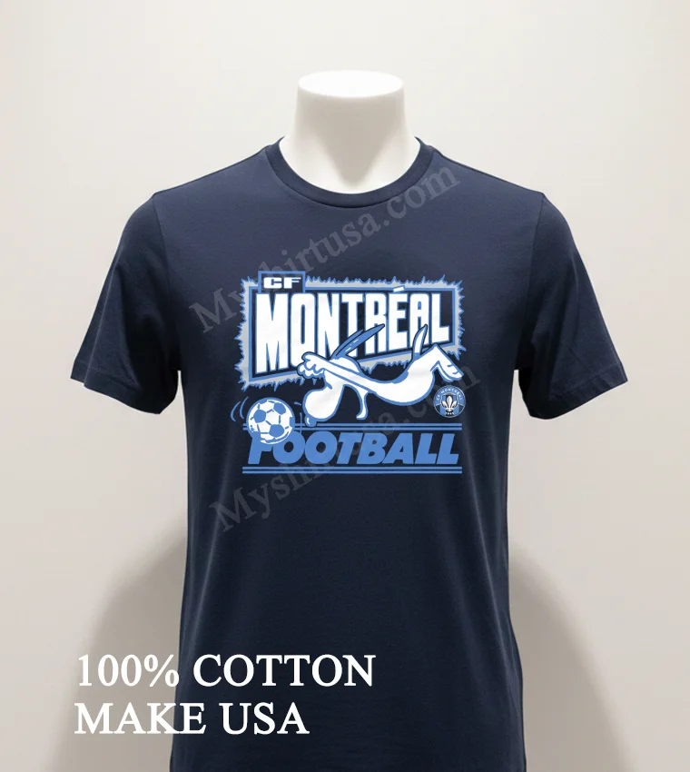 Cf Montreal Football Snoopy Soccer Ball Blue Banner Shirt Navy Shirt 1