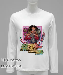 Champion Everywhere Officially Mercedes Mone Aew Wrestler Chibi Cartoon Shirt White T Shirt