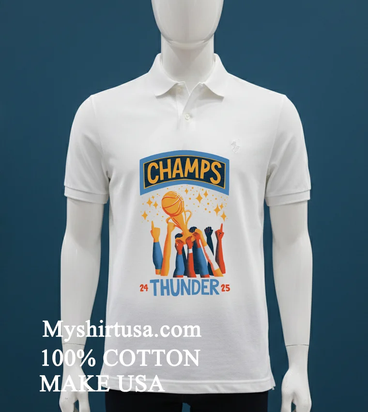 Champs Thunder 24 25 Celebration Shirt White T Shirt 1