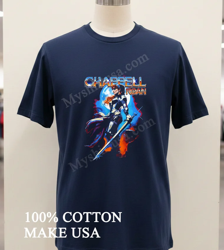 Chappell Roan Joan Of Arc Knight Armor Sword Fortnite Shirt Navy Shirt 1