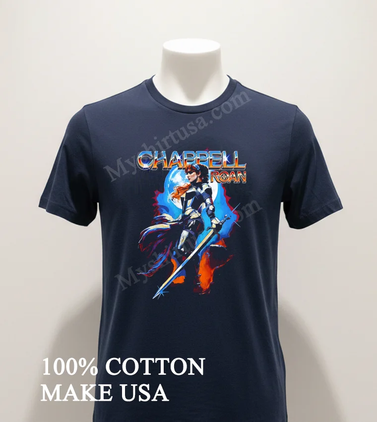 Chappell Roan Joan Of Arc Knight Armor Sword Fortnite funny america t-shirts - navy-shirt Chappell Roan Joan Of Arc Knight Armor Sword Fortnite Shirt Navy Shirt