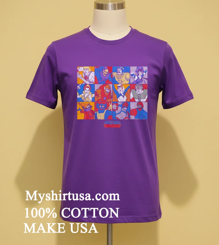 Character Panels Masters Of The Universe Retro Shirt Purple Shirt