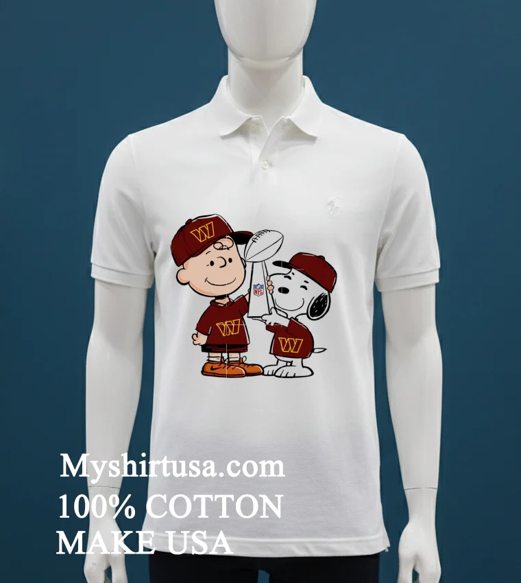 Charlie Brown And Snoopy Commanders Champions Shirt White T Shirt