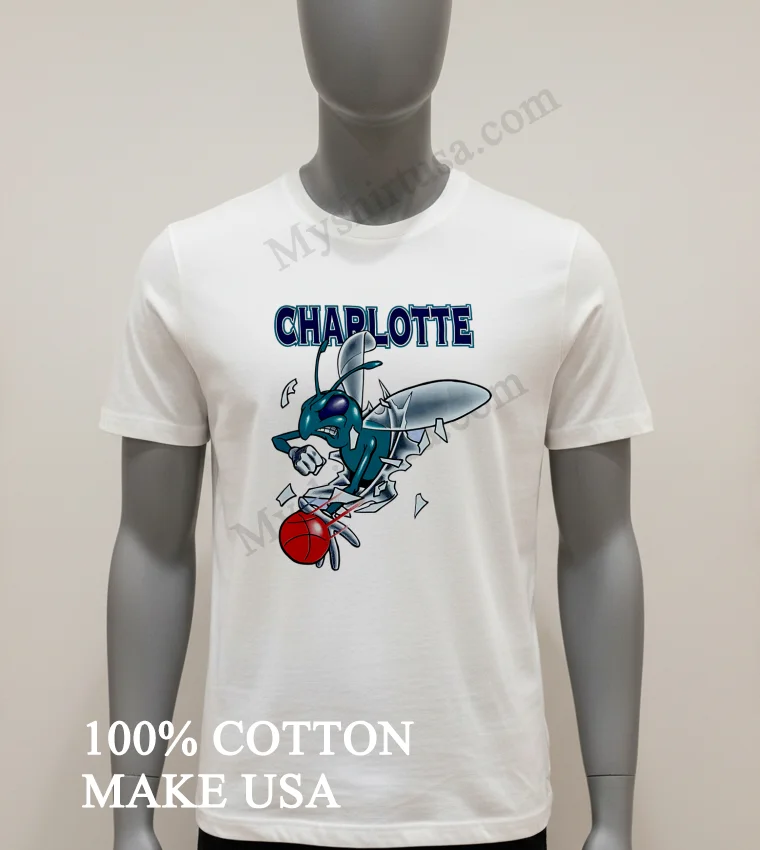 Charlotte Hornets Breakthrough funny america t-shirts - white-t-shirt Charlotte Hornets Breakthrough Shirt White T Shirt 1