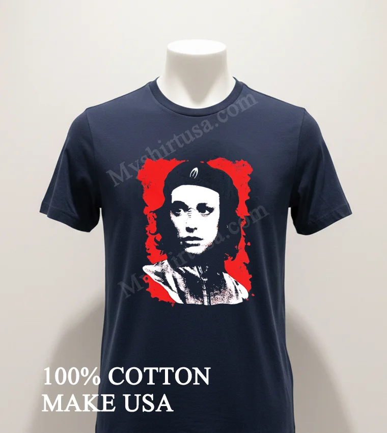 Che Guevara Style Portrait With Red Grunge Background funny america t-shirts - navy-shirt Che Guevara Style Portrait With Red Grunge Background Shirt Navy Shirt 1